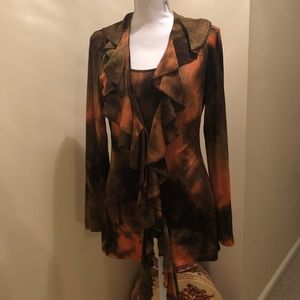 2pc knit/viscose sweater set